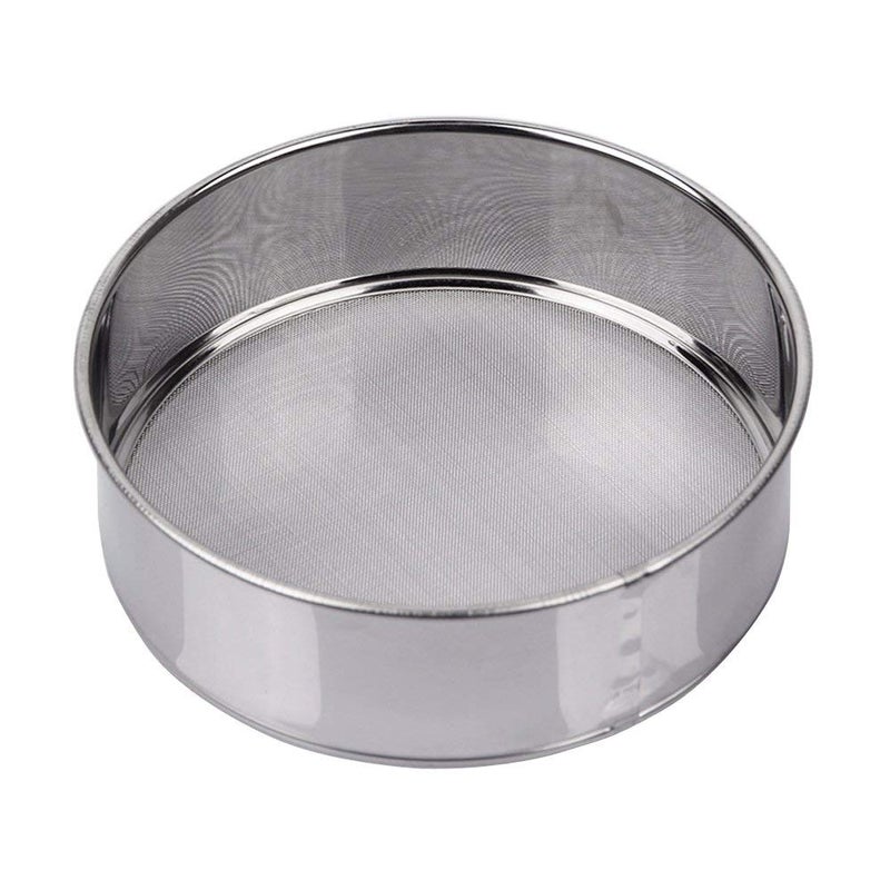AMPSEVEN Flour Sifter for Baking - Stainless Steel 40 Mesh Small Tamis 6inch Round Sifter,Mini Fine Mesh Flour Sieve(6 Inch, 40m Mesh) - Image 1
